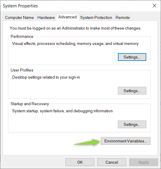 Add Or Edit Environment Variables On Windows